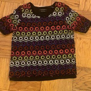 Scotch & Soda beaded t-shirt in size 2 (small)